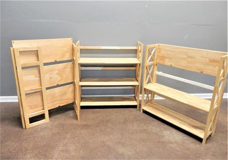 Wood / Collapsible Bookcase Lot (3)