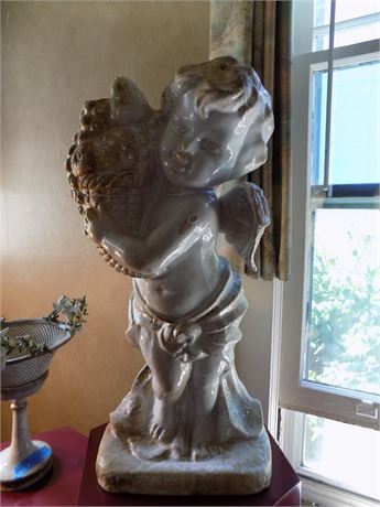 Porcelain Cherub Sculpture
