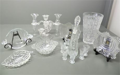 CAMBRIDGE Glass Epergne & Candelabra / Krosno Poland Glass