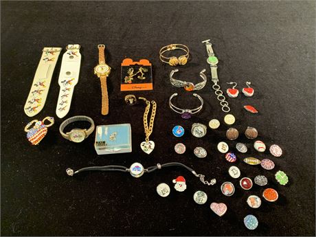 Lot of Costume Jewelry, Featuring Disney