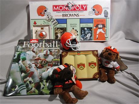 Cleveland Browns Collection, Hankys, Monopoly, Clock, Ornament, NFL Book