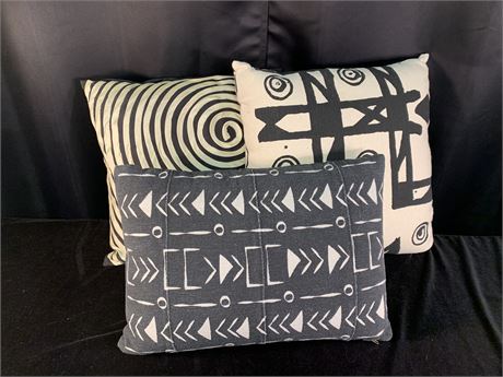 Black and Cream Decorative Pillows