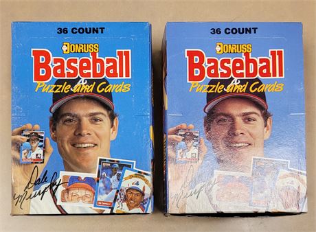 1988 Donruss Baseball Wax Box Lot of 2 with Factory Sealed Packs