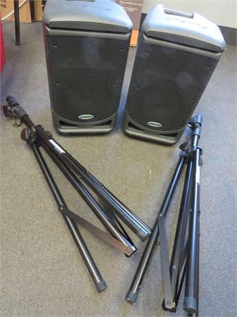 SAMSON PA Speakers w/Stands