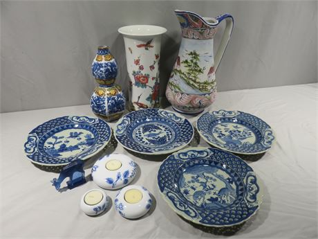 11-Piece Asian Style Porcelain Decoratives