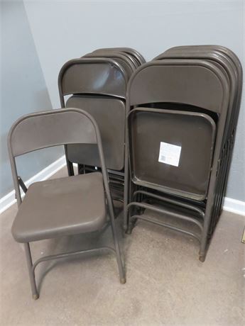 12 Metal Folding Chairs