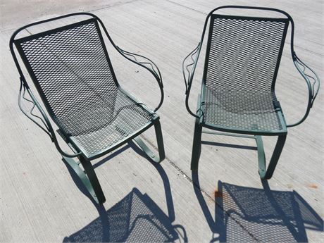 Wrought Iron Patio Bounce Chairs