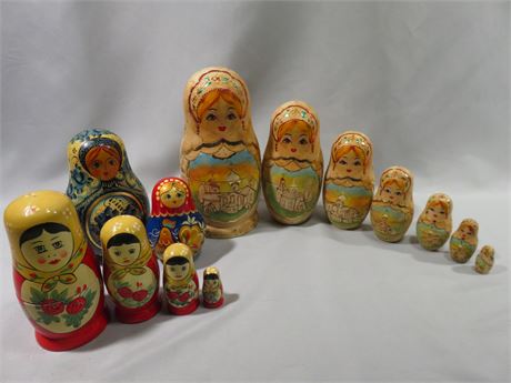Matryoshka Russian Nesting Doll Lot