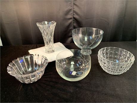Lot of Classic Cut Glass Bowls Including Waterford