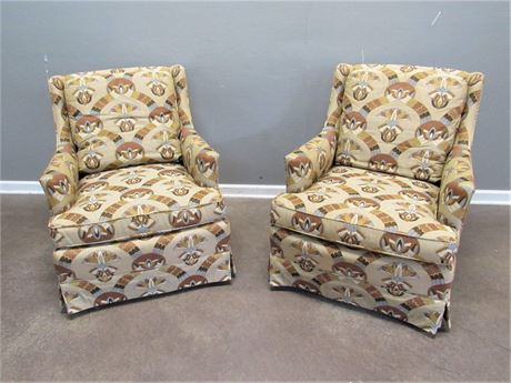 2 Comfy Henredon Upholstered Occasional Chairs