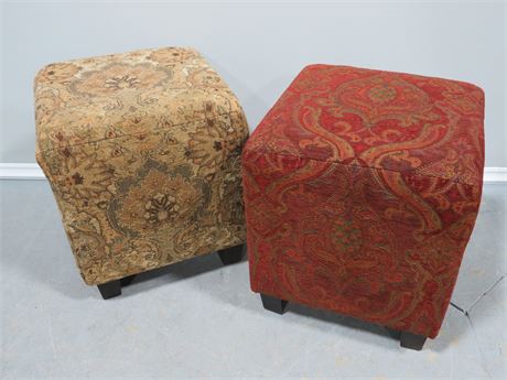 Upholstered Cube Ottomans