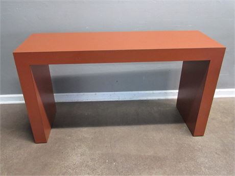 Laminate Sofa/Console Table - Terra Cotta/Burnt Sienna