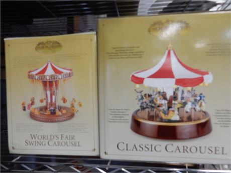 Gold Label Classic Carousel and World's Fair Swing Carousel in Original Boxes
