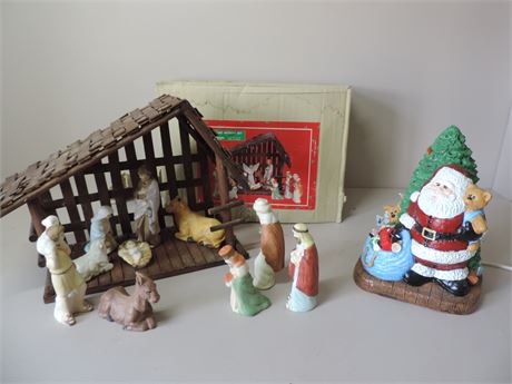 Nativity Scene Santa