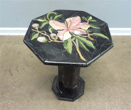 Marble Octagon Shape Floral Inlay Table