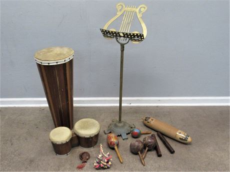 Vintage Misc. Musical Instrument Lot - 10+ Pieces