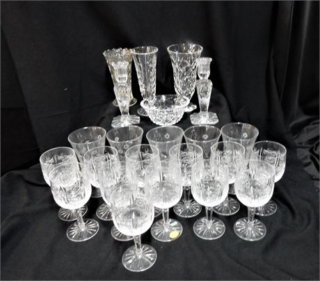 Vintage Crystal and Etched Glass Lot