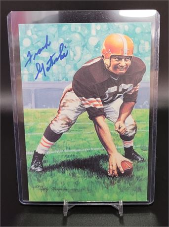 Frank Gatski Cleveland Browns Autographed Hall of Fame Art Series