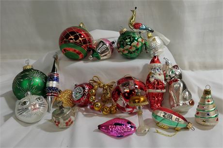 Christmas Vintage & New Glass Ornaments Storage / Container / Box Lot