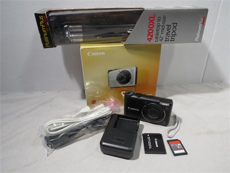 CANON PowerShot A2200 Digital Camera / Tabletop Tripod