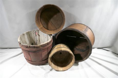 Primitive Wood Buckets