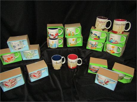 Starbucks Coffee Mug Collection, Around the World City Series in Original Boxes