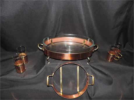 French PYREX Copper Server