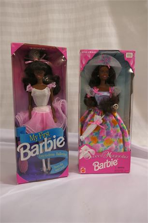 Vintage Mattel My First Barbie Ballerina, 1992 and Sweet Magnolia Barbie, 1996