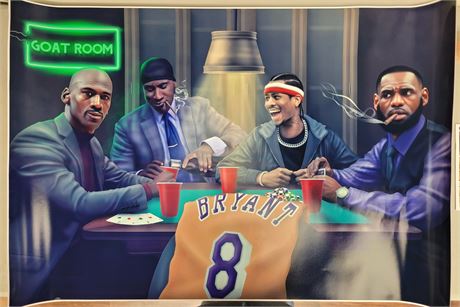 Kobe Bryant Tribute Poster with Michael Jordan, Allen Iverson and LeBron James