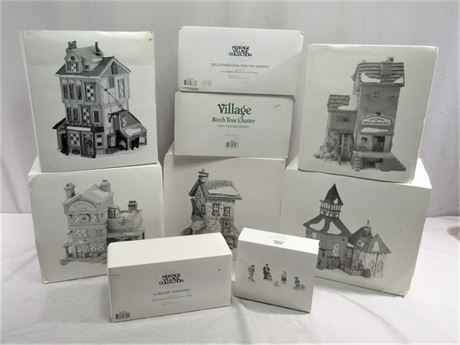 Dept. 56 Lot - Heritage Village Collection - Dickens Village Series - 9 Boxes