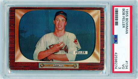 Bob Feller 1953 PSA 5 Cleveland Indians Vintage Baseball Card