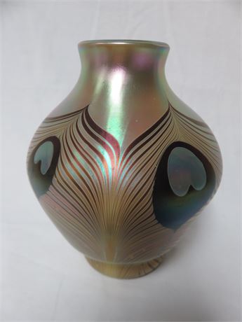 1975 LUNDBERG Studio Art Glass Signed Vase