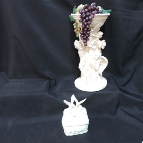 Angel Pedestal Sculpture / Trinket Box