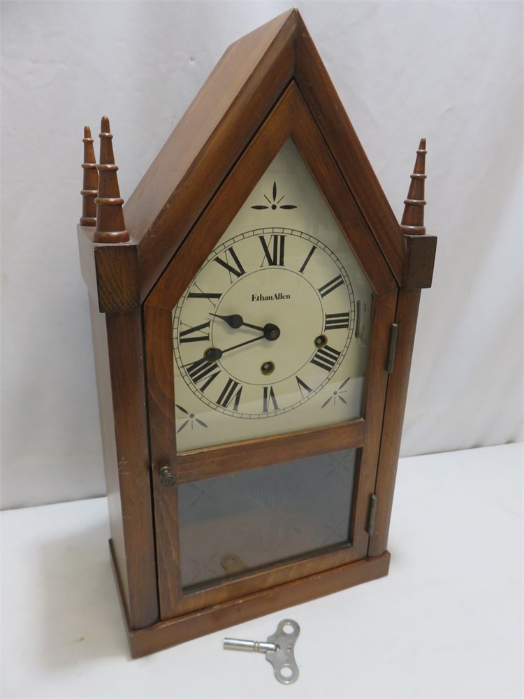 Transitional Design Online Auctions - ETHAN ALLEN Mantel Clock