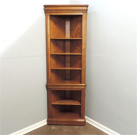 Traditional Style Corner Bookcase