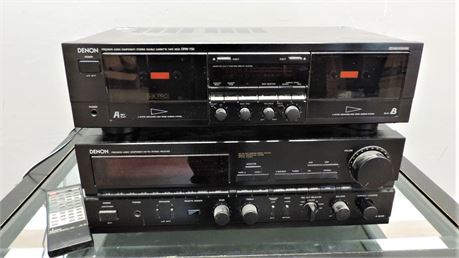 Precision Audio Component - AM/FM Audio Receiver & Denon Stereo Double Cassette