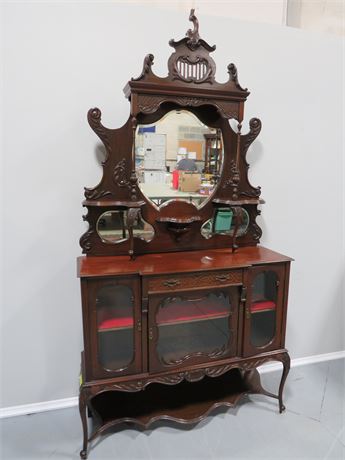 Victorian Style Mahogany Sideboard Cabinet