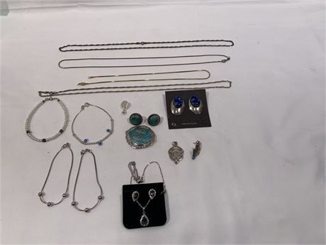Lot of Sterling Silver Jewelry