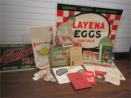 Early American Advertising, Purina, Fairies Starch, Ideal Mills, and Lenox Coco