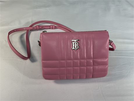 "BURBERRY" Lola Double Quilted Leather Pouch