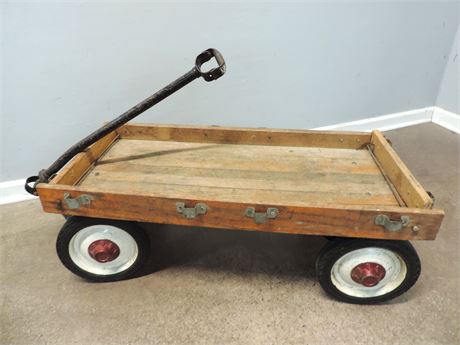 Vintage Wood and Metal Wagon