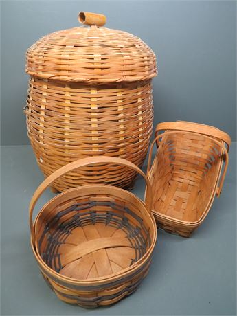 LONGABERGER Baskets / Lidded Basket
