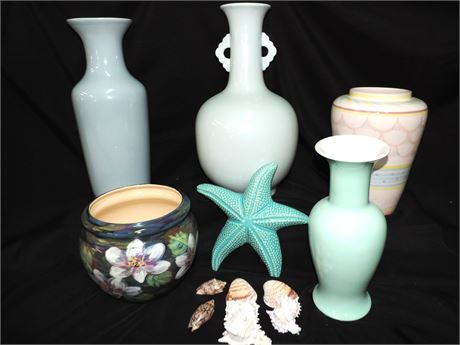 SARA Hand Painted Pottery / Ceramic Vases
