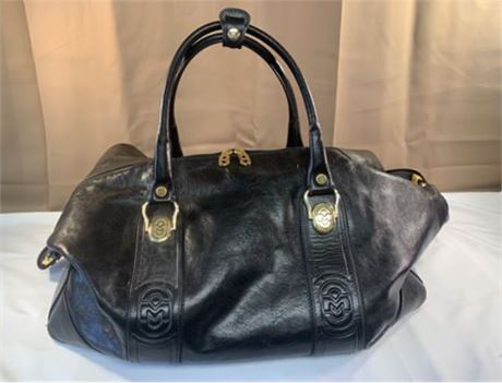 Leather Duffle Bag/Marino Orlandi