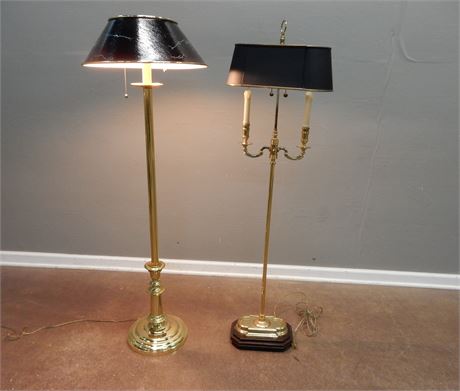 Mid Century Brass Look Lamps
