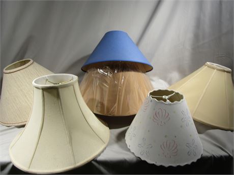 6 Piece New Lamp Shade Lot, Larger Size