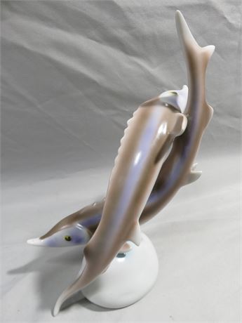 HOLLOHAZA Porcelain Fish Figurine