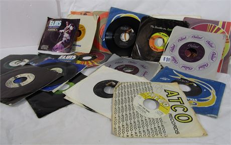 Classic Rock 45's Records, Elvis, Beatles and Much More