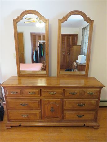Triple Dresser & Mirrors