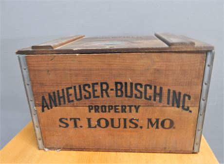 Vintage Anheuser - Busch Inc. Budweiser Bicentennial Beer Case Crate